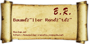 Baumüller Renátó névjegykártya